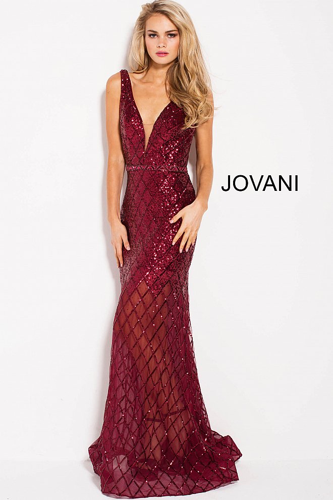 jovani maroon dress