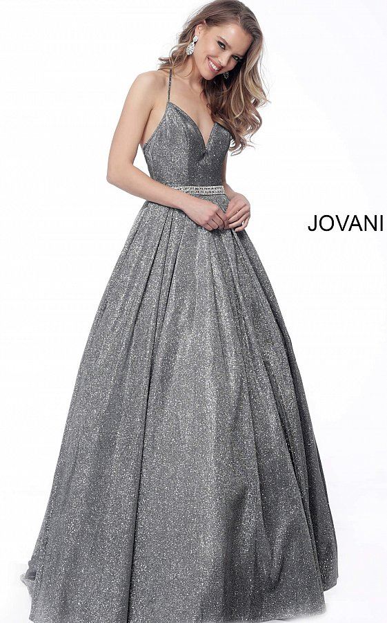jovani gunmetal dress
