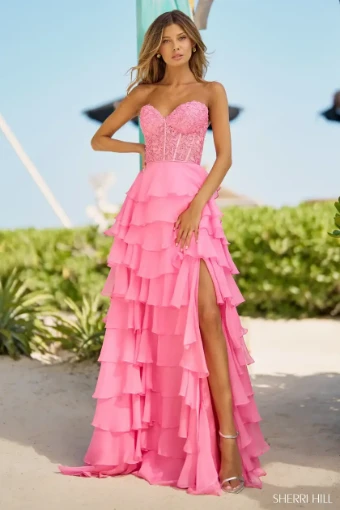 Sherri Hill Style #56162 $2 Bright Pink thumbnail