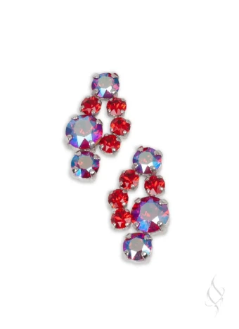 Stefanie Somers Style #Marisa  Studs Mini $7 Red Shimmer thumbnail
