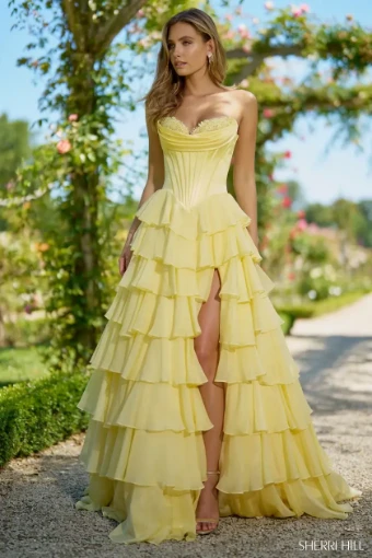 Sherri Hill Style #56911 $2 Yellow thumbnail