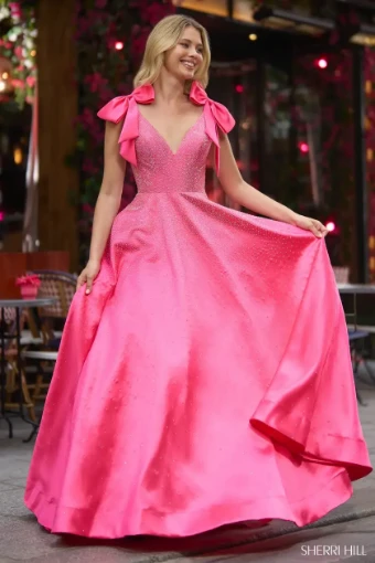 Sherri Hill Style #56929 $2 Bright Pink thumbnail