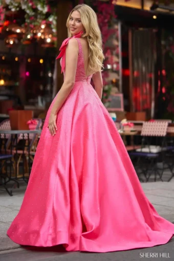 Sherri Hill Style #56929 $1 Bright Pink thumbnail