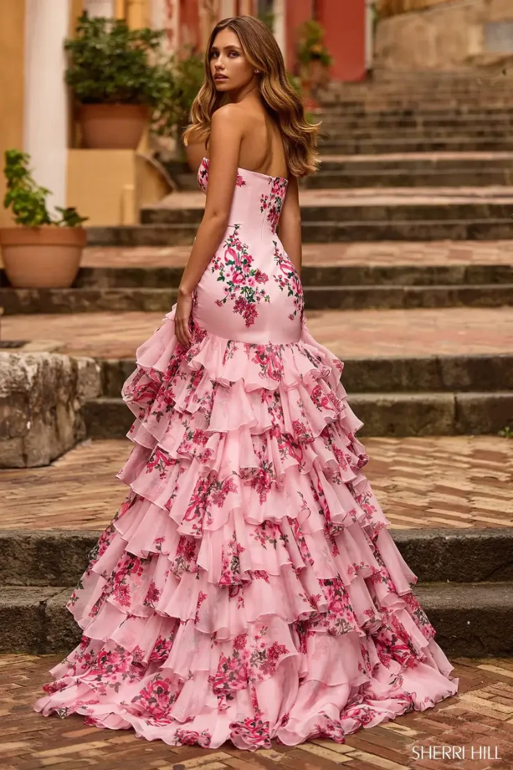 Sherri Hill Style #57144 #1 Pink Print picture