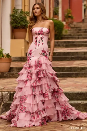 Sherri Hill Style #57144 $0 default Pink Print thumbnail