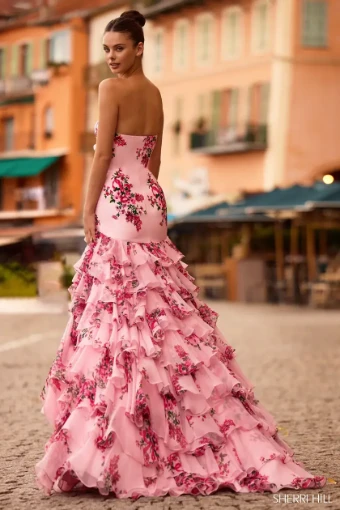 Sherri Hill Style #57144 $3 Pink Print thumbnail
