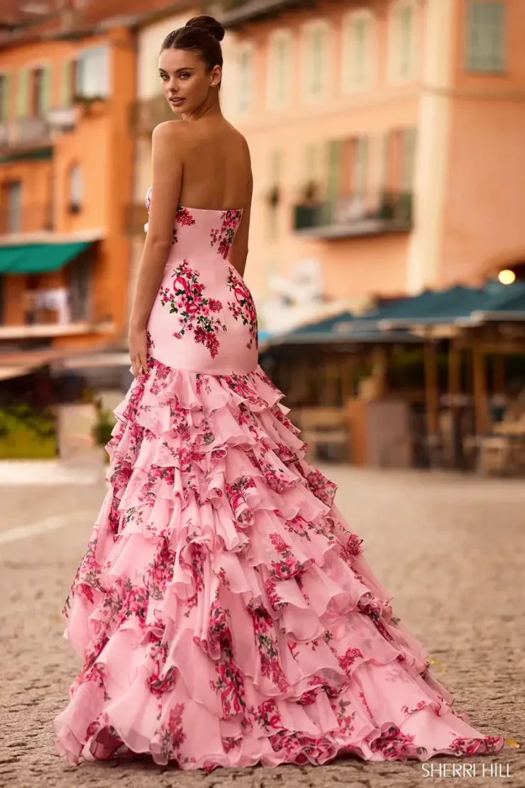Sherri Hill Style #57144 #3 Pink Print picture