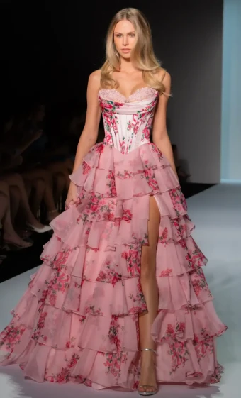 Sherri Hill Style #57249 $0 default Pink Print thumbnail