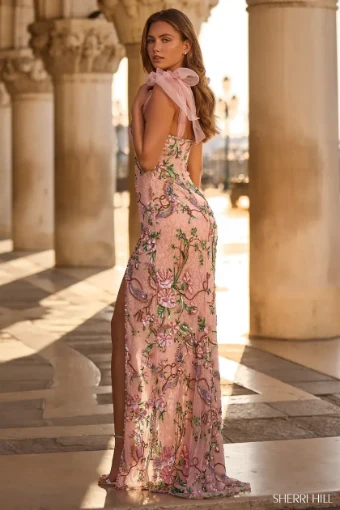 Sherri Hill Style #57602 $1 Light Pink Print thumbnail