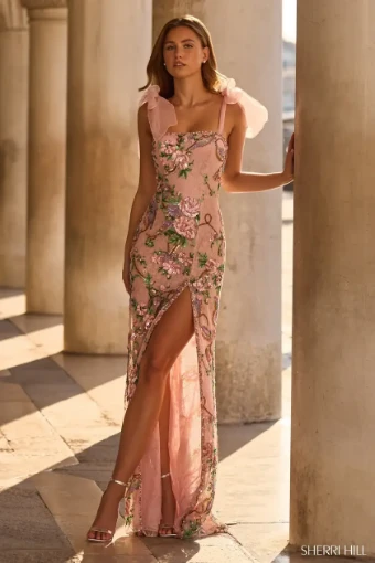 Sherri Hill Style #57602 $2 Light Pink Print thumbnail