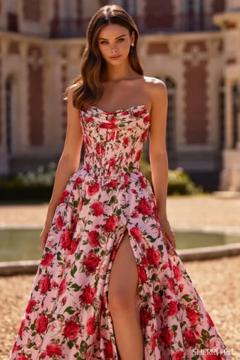 Sherri Hill Style #57723 $2 Pink Print thumbnail