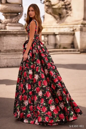 Sherri Hill Style #57725 $4 Black Print thumbnail