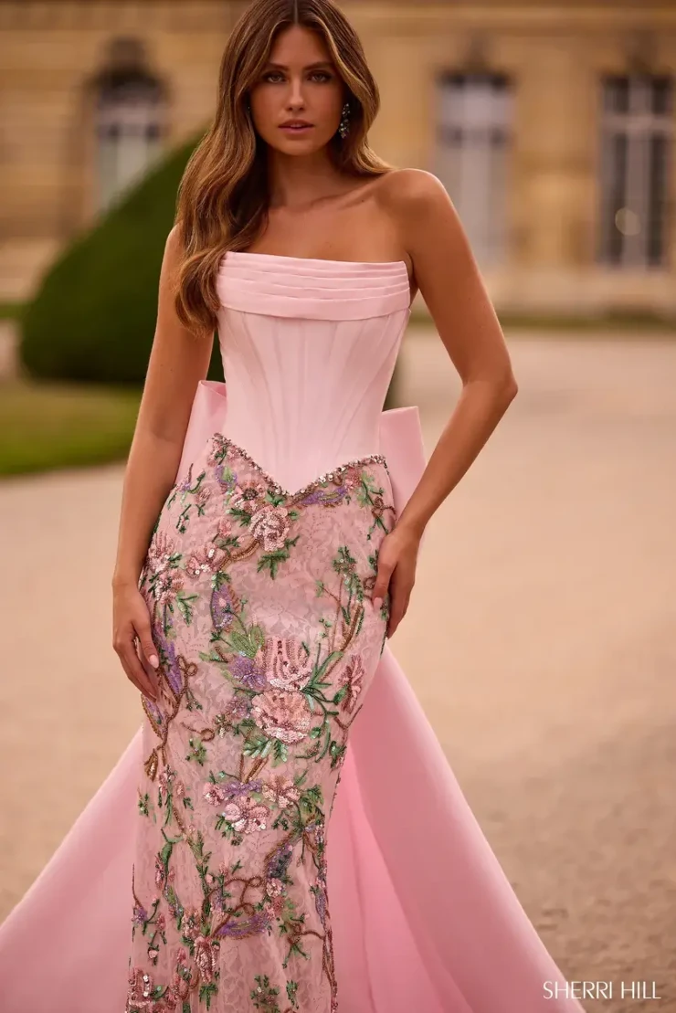Sherri Hill 57795 #7 Light Pink Print picture