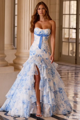 Sherri Hill 57853 $0 default Periwinkle Print thumbnail
