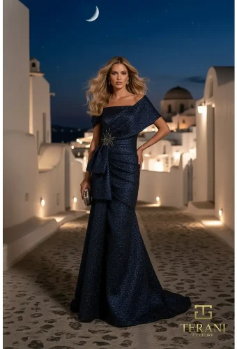 Terani Couture Style #261M6679 $3 Navy thumbnail