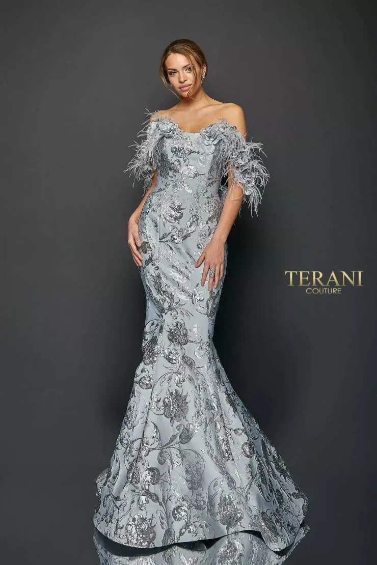 Terani Couture Style #1921E0136 #0 default Silver picture