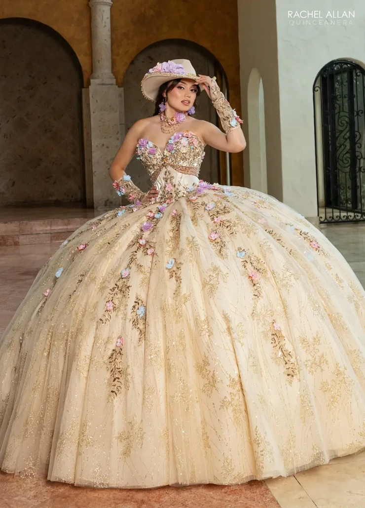 Alianna by Rachel Allan Style #RQ6011 #7 Champagne Multi picture