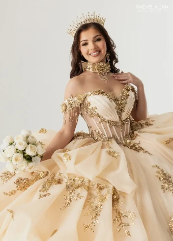 Alianna by Rachel Allan Style #RQ6014 $9 Champagne Gold thumbnail